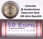 Rolle 2 Euro Sondermünze Österreich 2018 Republik
