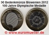 Slowenien 3 Euro Gedenkmünze 2012